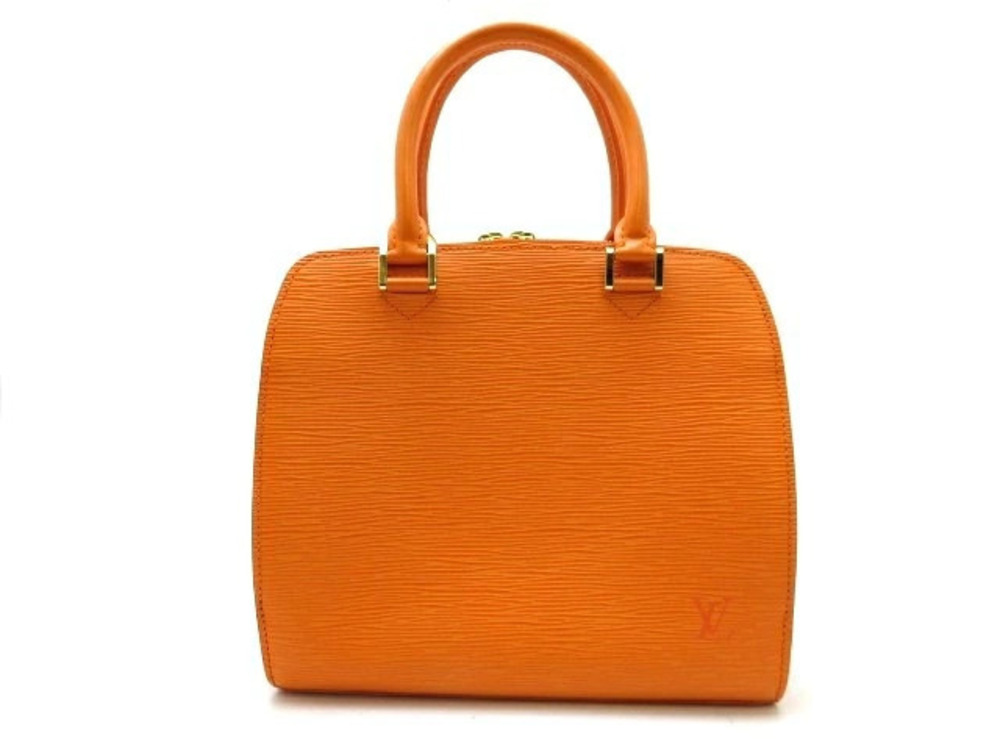 LOUIS VUITTON Pont Neuf Handbag Epi Leather Mandarin Orange
